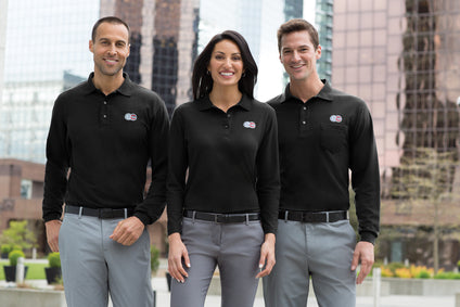 Port Authority® Silk Touch™ Long Sleeve Polo with Pocket