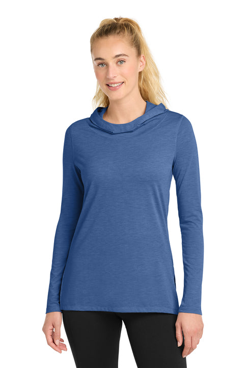 Sport-Tek® Women's PosiCharge® Tri-Blend Wicking Long Sleeve Hoodie