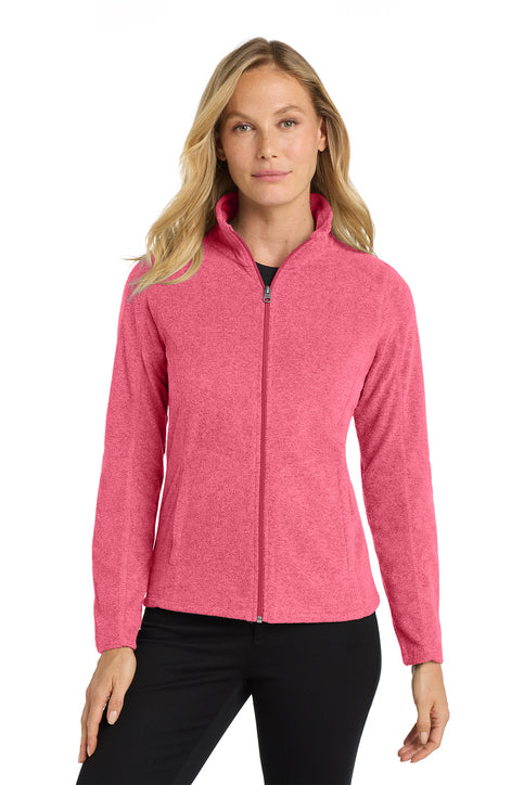 Port Authority® Women's Heather Microfleece Full-Zip Jacket