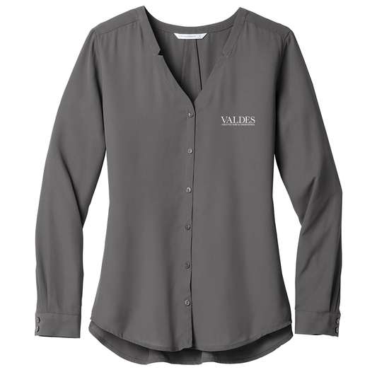 Port Authority ® Women's Long Sleeve Button-Front Blouse