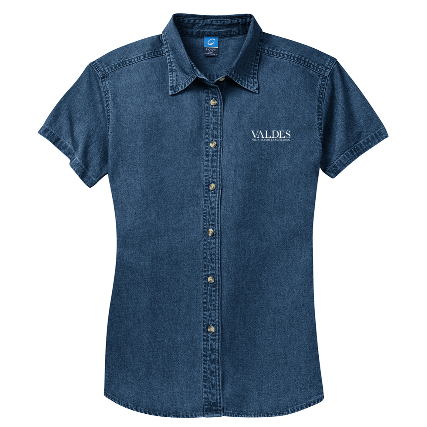 Port & Co™ Women's Short Sleeve Value Denim Shirt