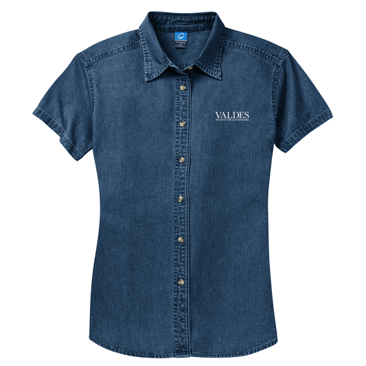 Port & Co™ Women's Short Sleeve Value Denim Shirt