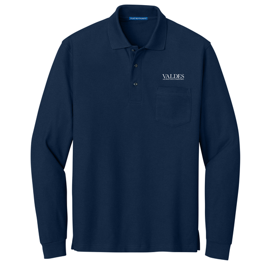 Port Authority® Silk Touch™ Long Sleeve Polo with Pocket