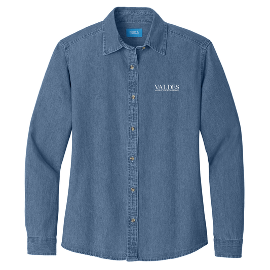 Port & Co™ Women's Long Sleeve Value Denim Shirt