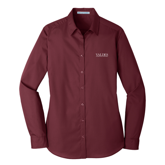 Port Authority® Women's Long Sleeve Carefree Poplin Shirt