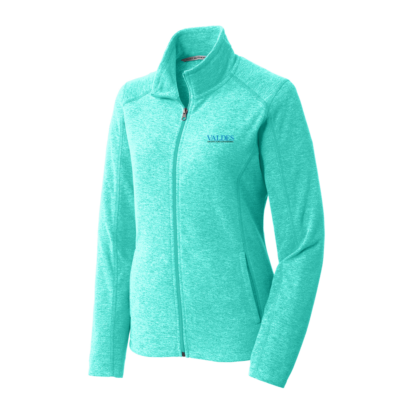 Port Authority® Women's Heather Microfleece Full-Zip Jacket