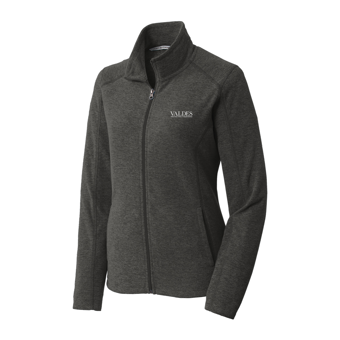 Port Authority® Women's Heather Microfleece Full-Zip Jacket