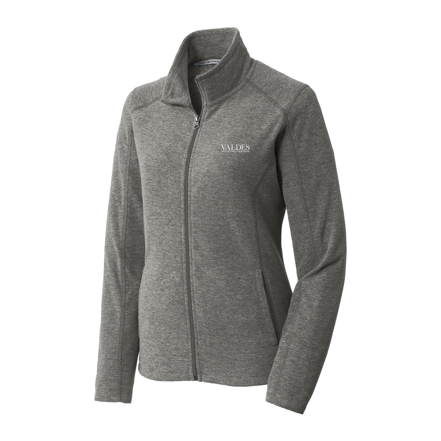 Port Authority® Women's Heather Microfleece Full-Zip Jacket